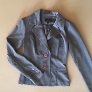 Grey fitted blazer (heather gray)